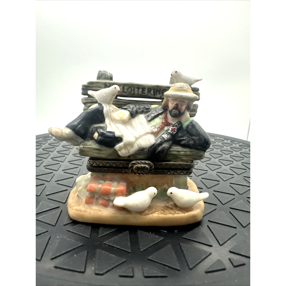 Emmett Kelly, Jr. Signature Collection Flambro Bisque Trinket Pill Box